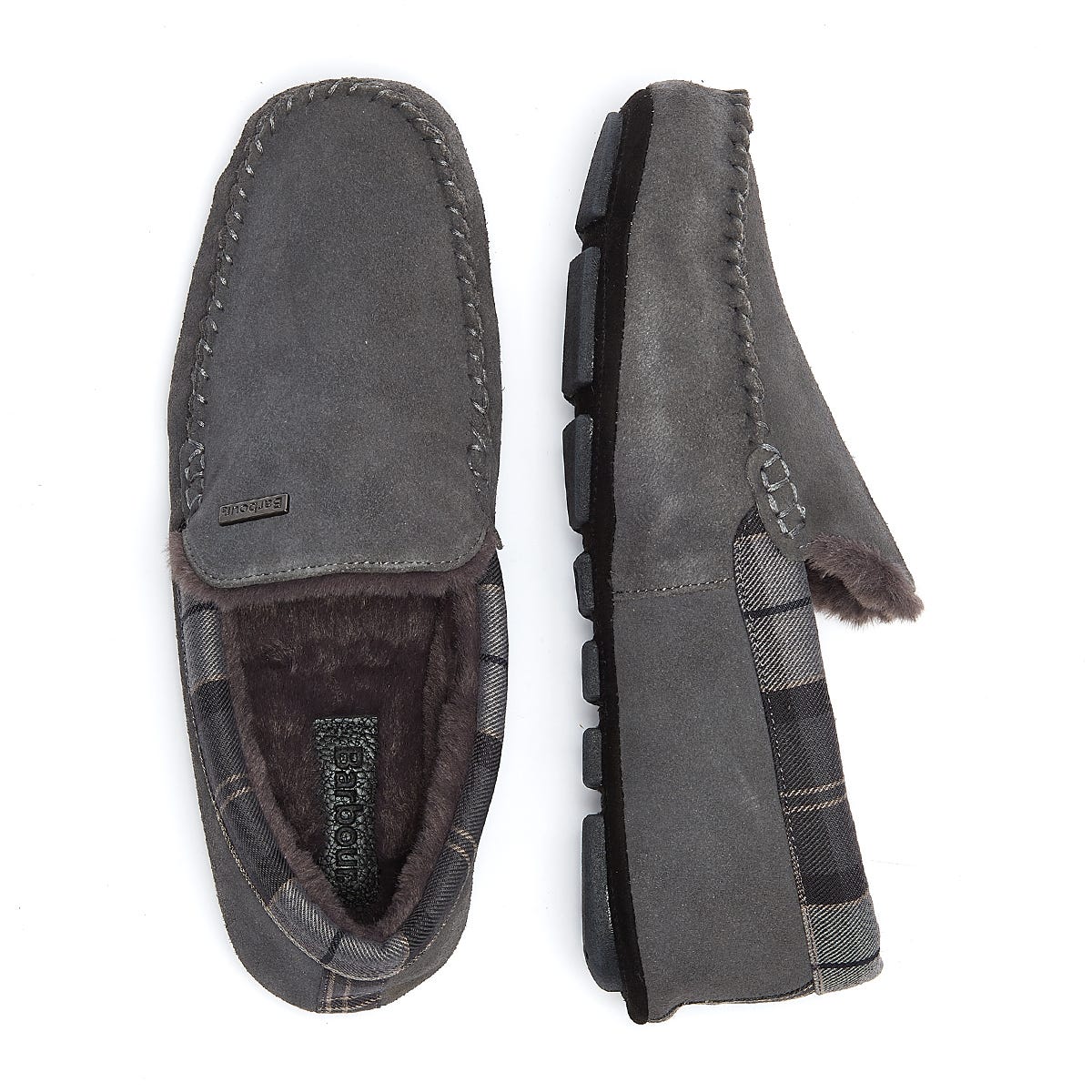 Barbour Monty Mens Grey Slippers