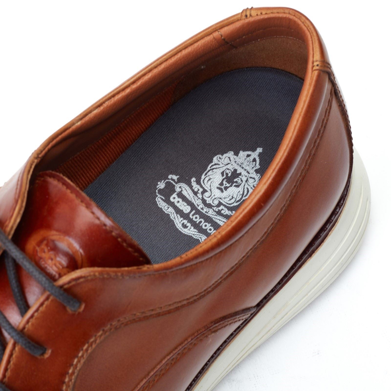 Base London Wing Leather Men's Burnt Tan Derby Shoes