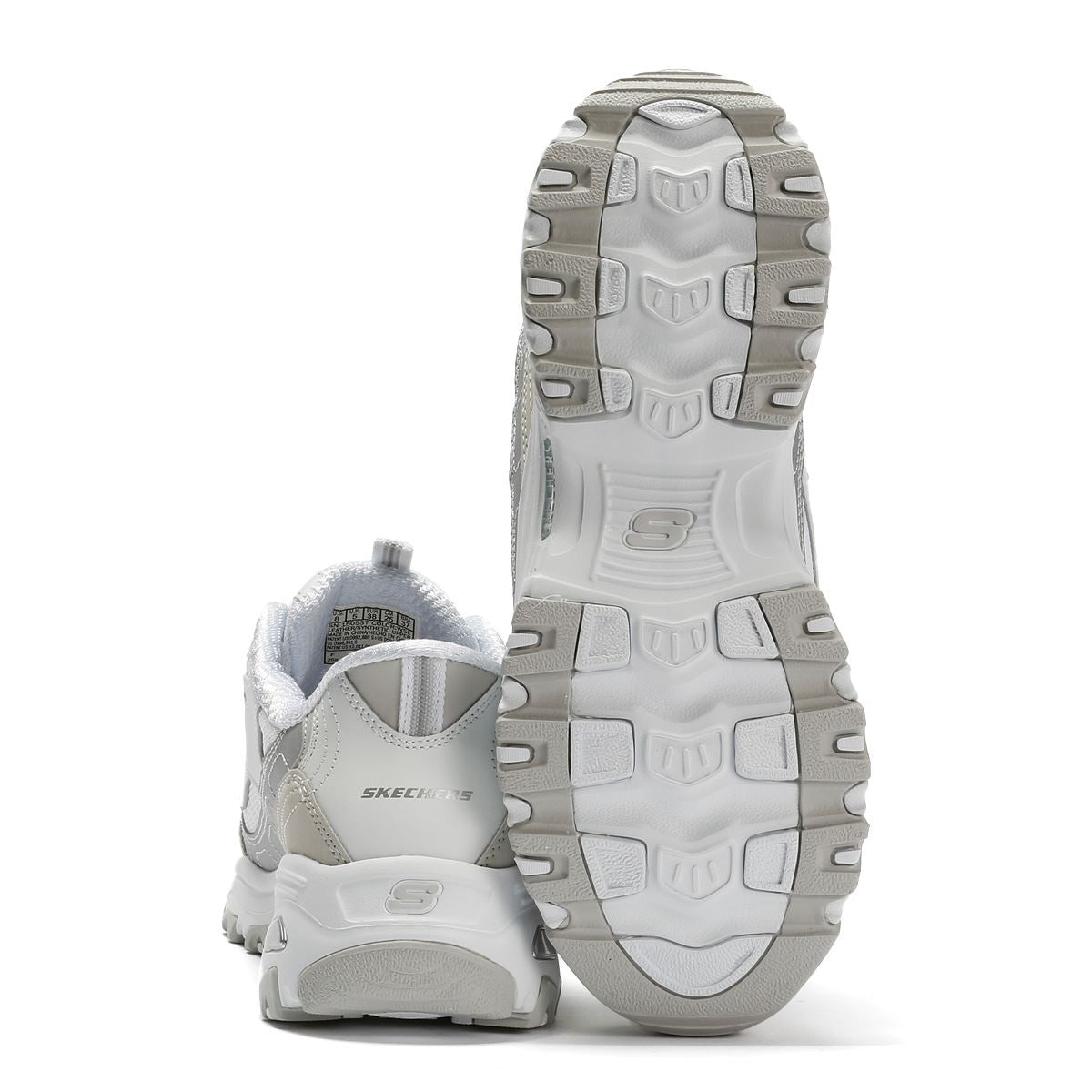 Skechers Slip-Ins D'Lites Smooth Women's Silver/White Trainers