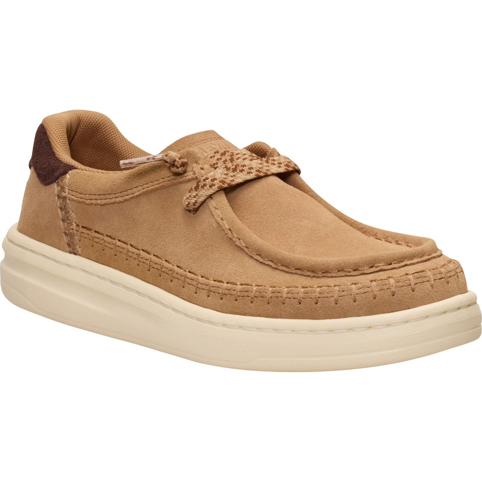 HEYDUDE Harper Moc Crafted Suede Women's Tan Moccasins Shoes