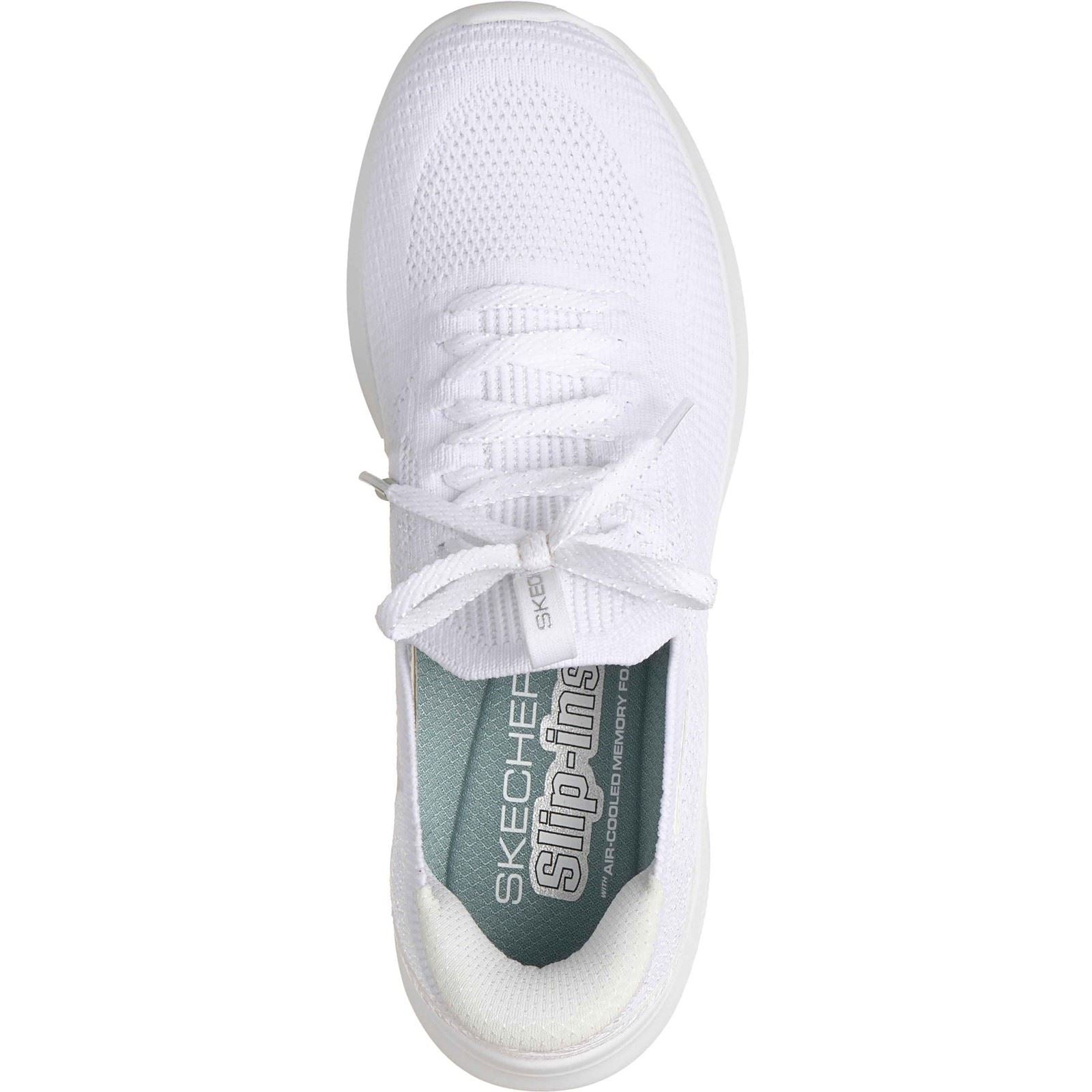 Skechers Ultra Flex 4.0 Textile Women's White Standard Trainers