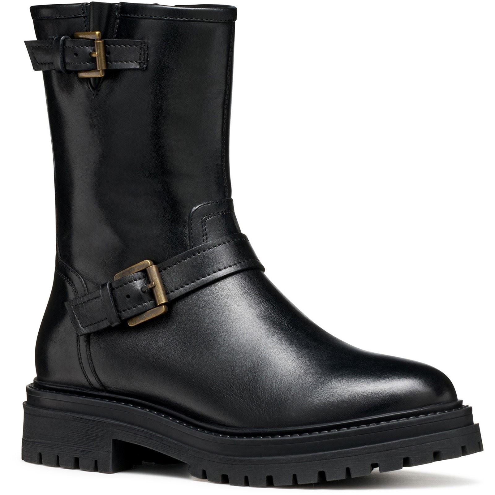 Geox D Iridea D Leather Women's Black Boots