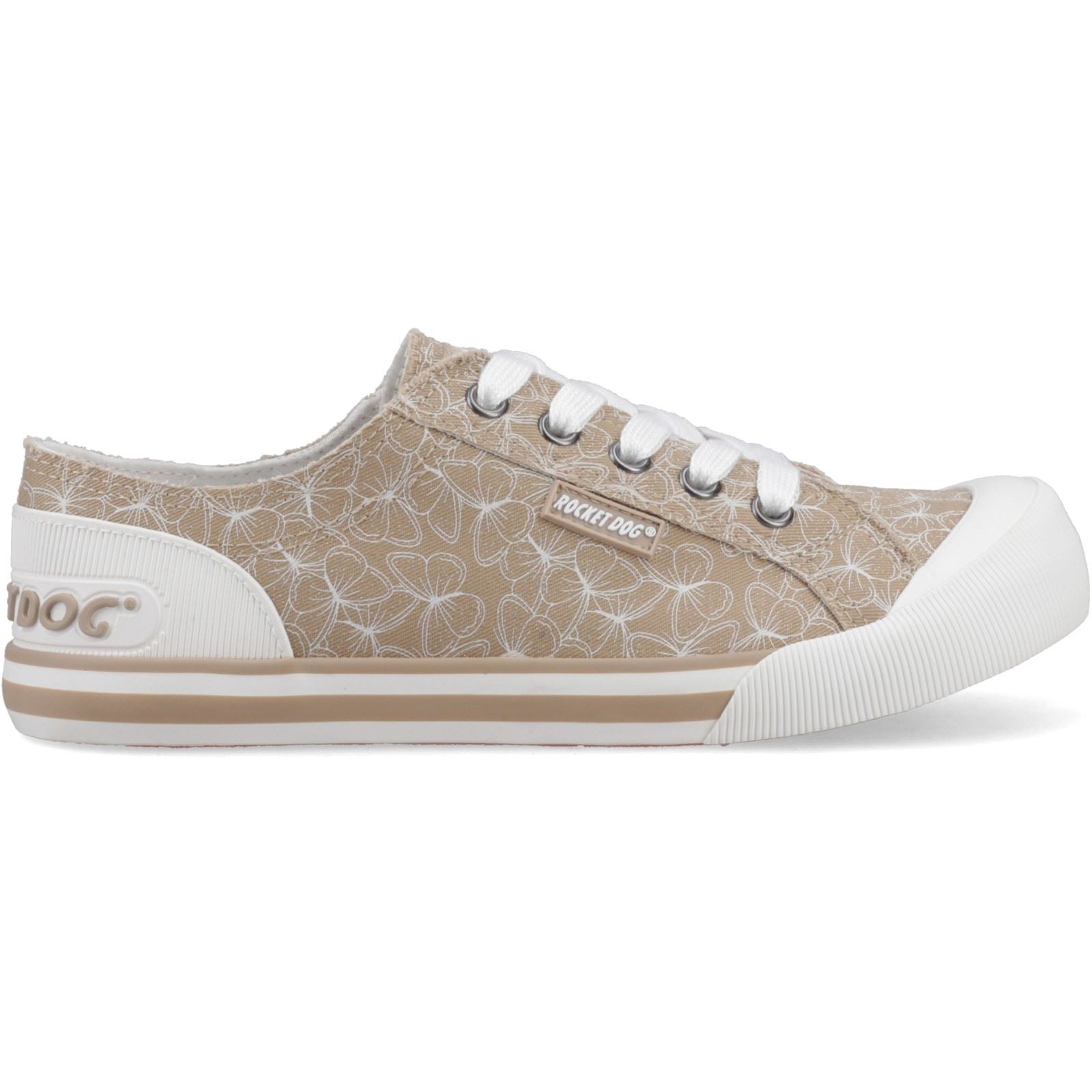 Rocket Dog Jazzin Mariposa Textile Women's Tan Trainers