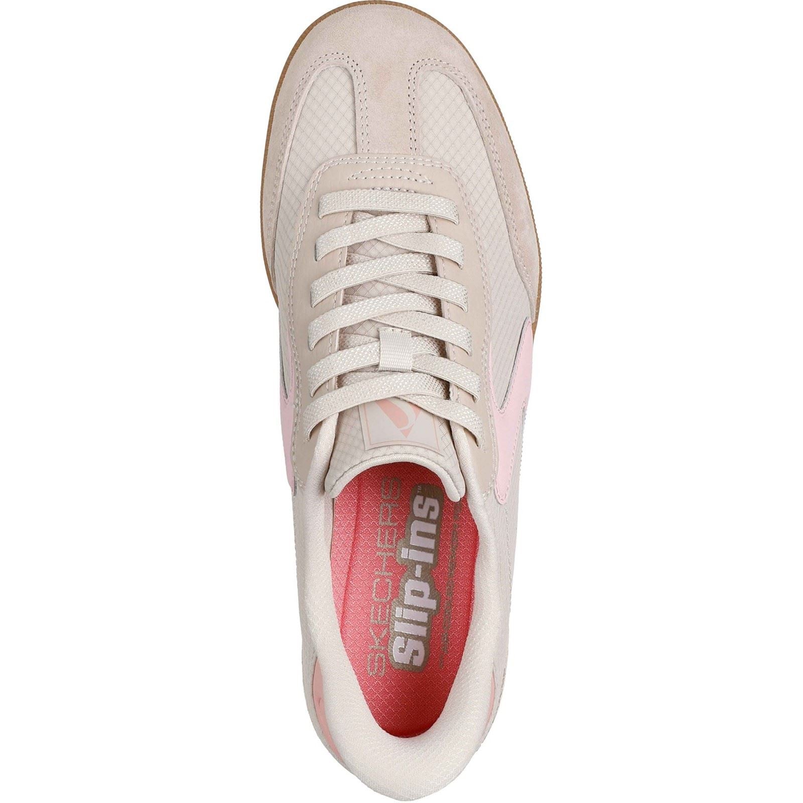 Skechers Hotshot - Everyday Ease Textile Women's Natural/Pink Standard Trainers
