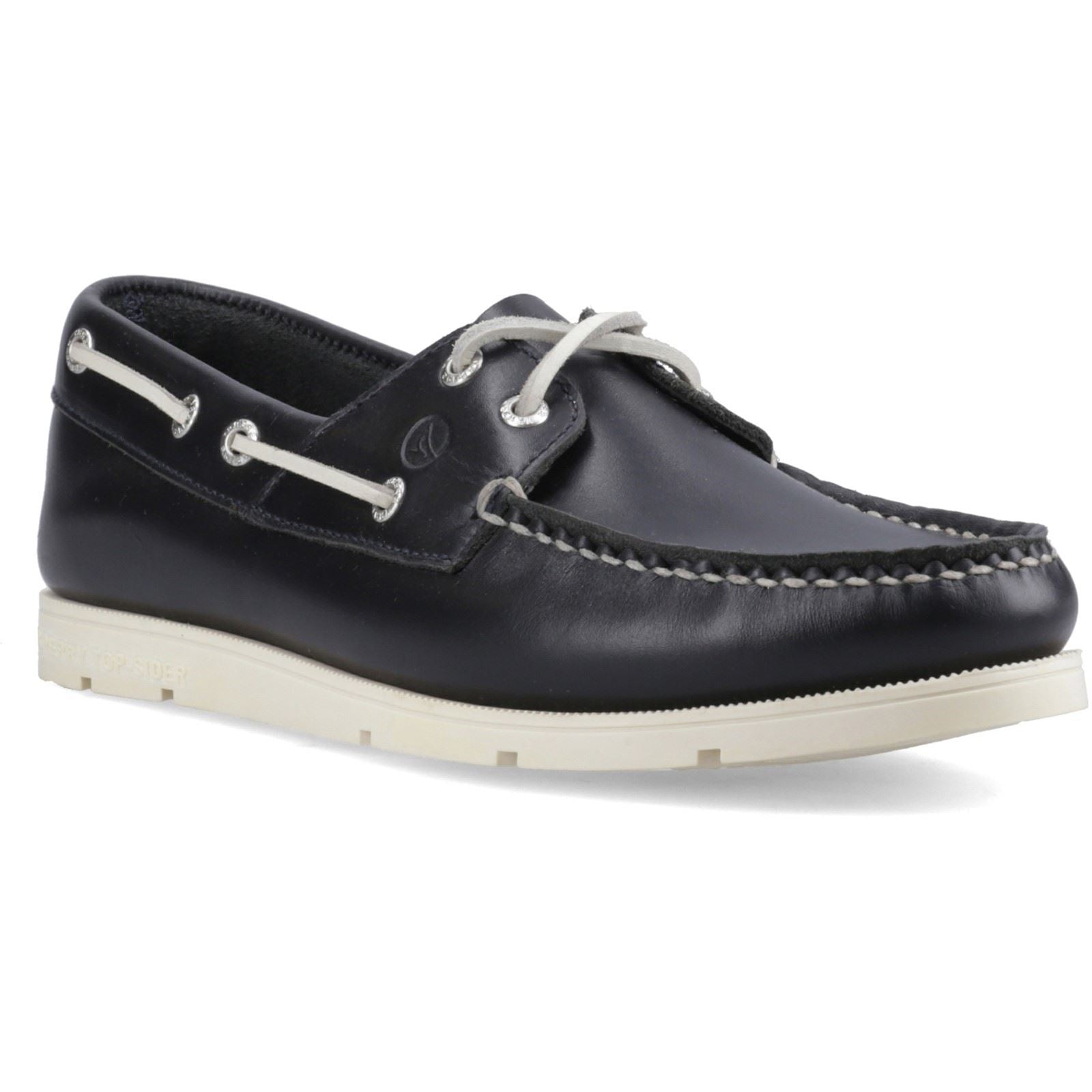 Sperry Oakland 2 Eye Leather Men's Navy Boat Shoes