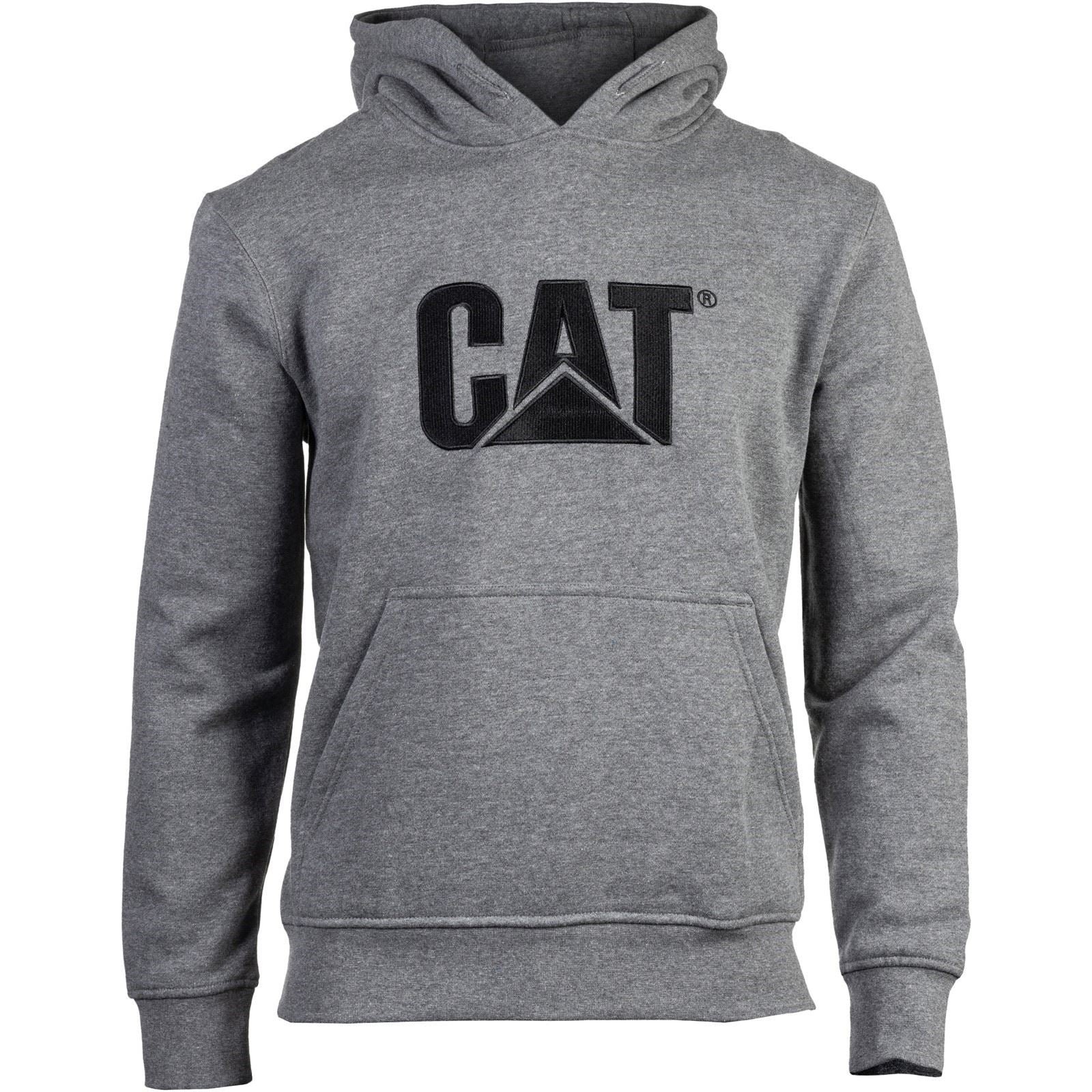 Caterpillar Trademark Cotton Men's Grey Hooded Sweatshirt