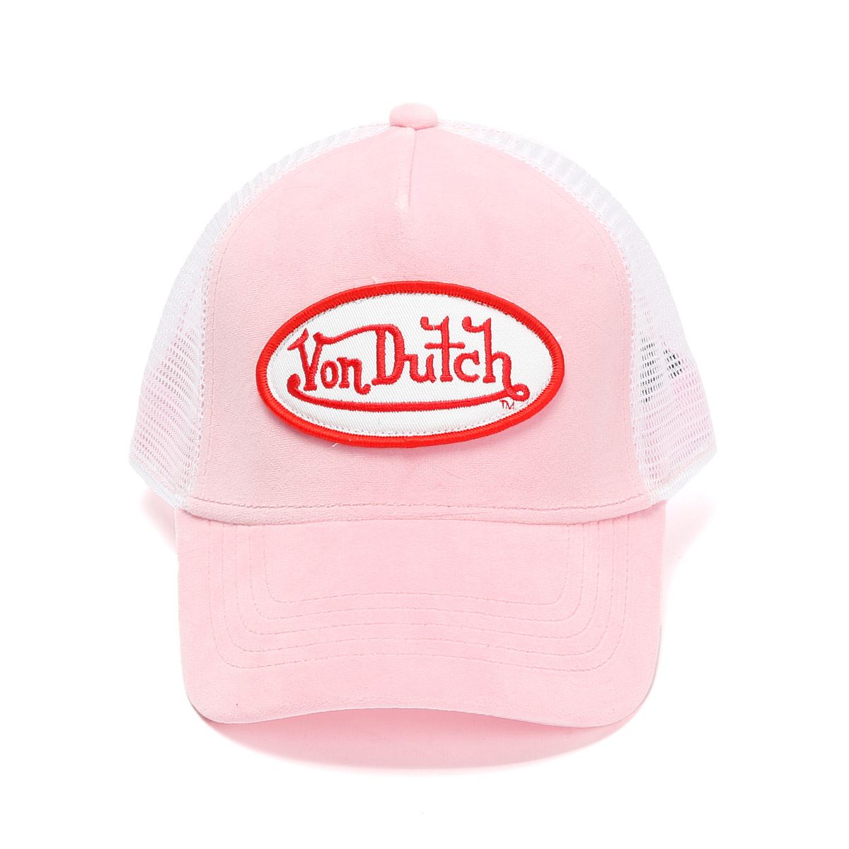 Von Dutch Velvet Trucker Pink/Red Caps