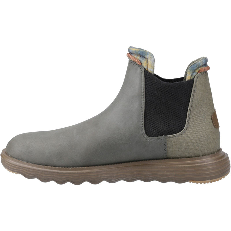 HEYDUDE Branson Classic Synthetic Men's Dark Olive/Espresso Boots