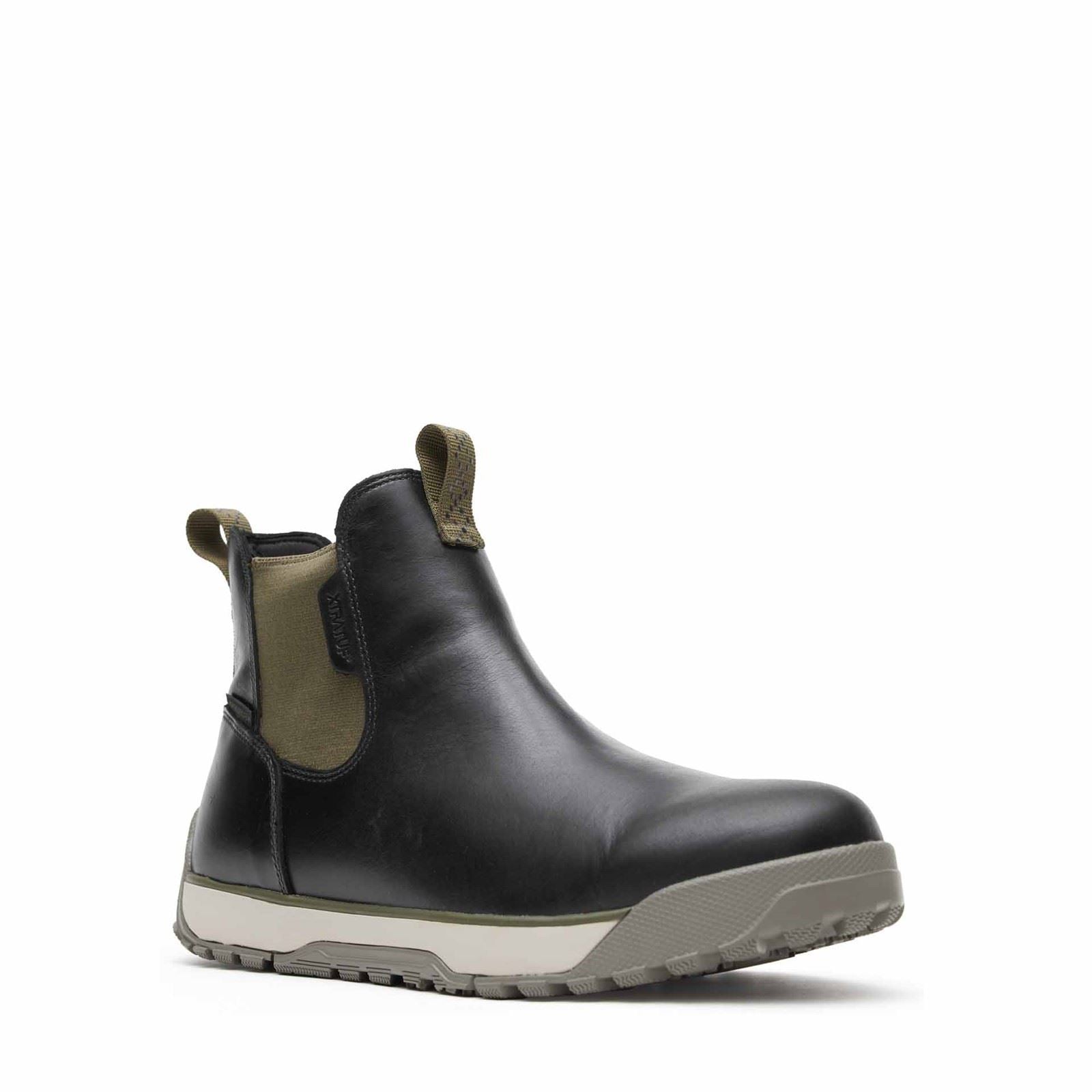 Xtratuf Ankle Deck Leather Men's Pirate Black Wellington Boots