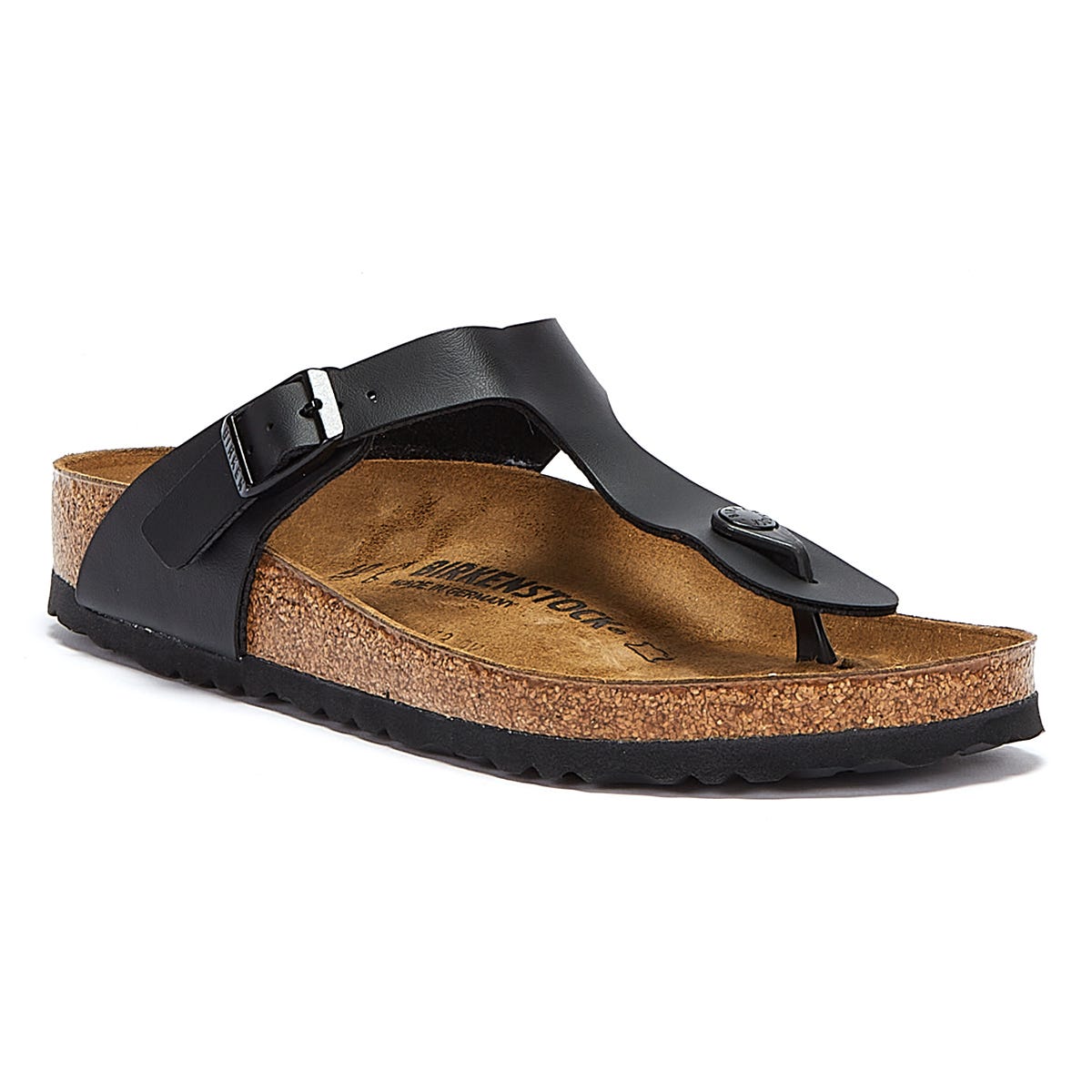 Birkenstock Gizeh Birko-Flor Womens Black Sandals