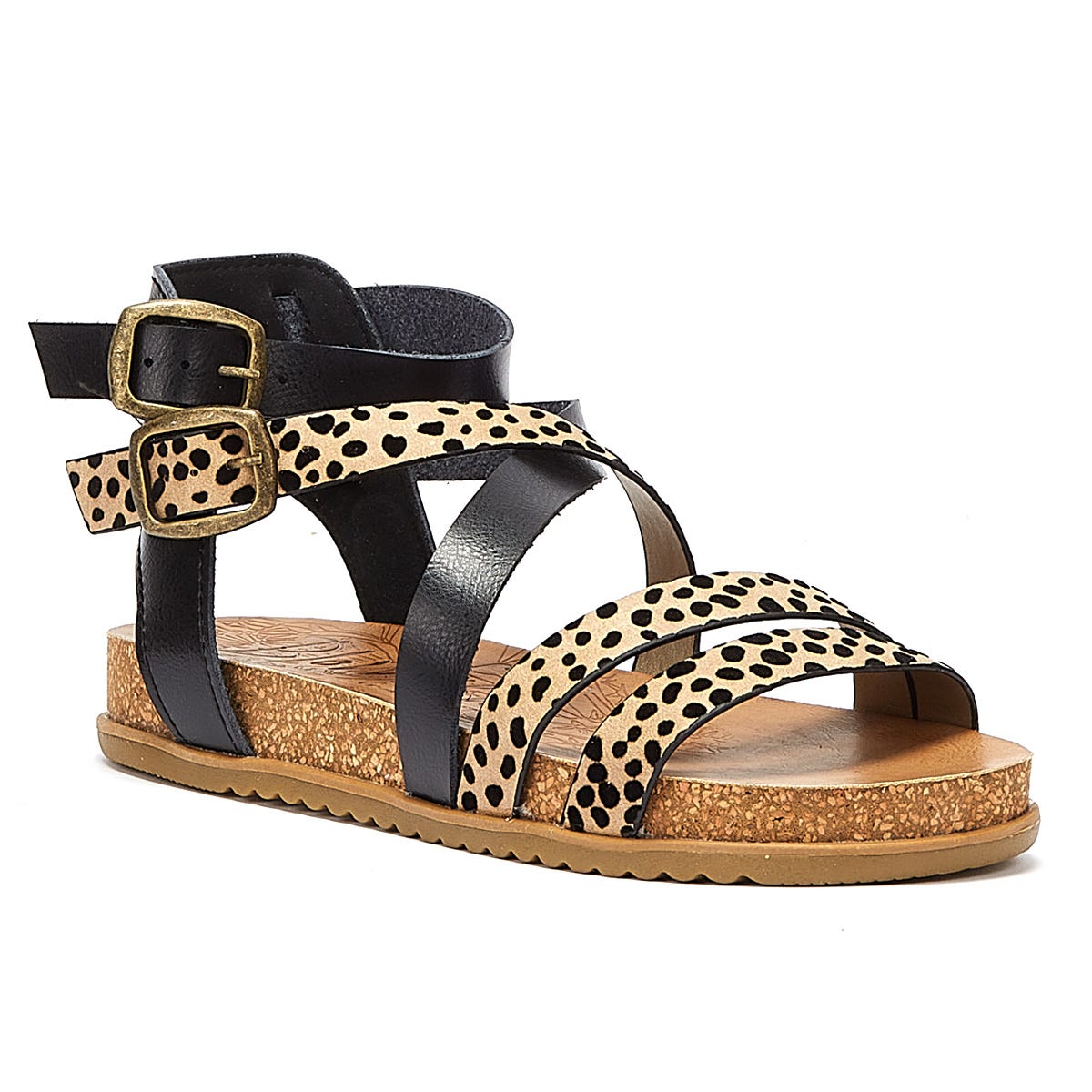 Blowfish Malibu Fandie Womens Leopard / Black Sandals