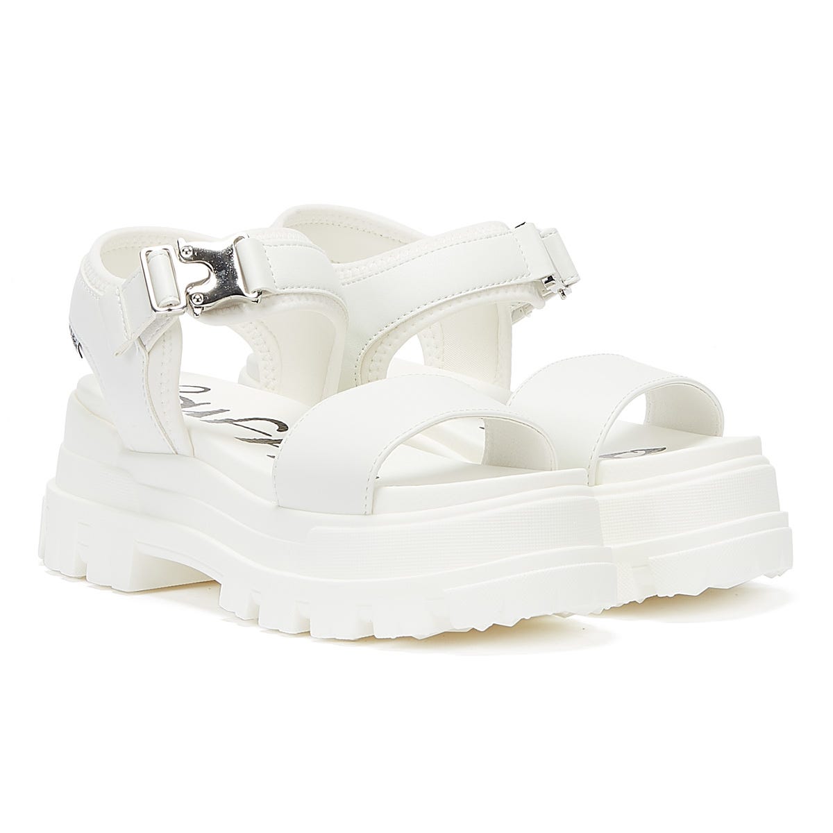 Buffalo Jojo Womens White Sandals