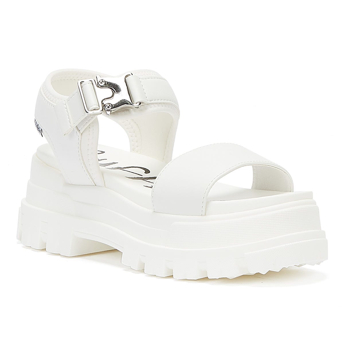 Buffalo Jojo Womens White Sandals