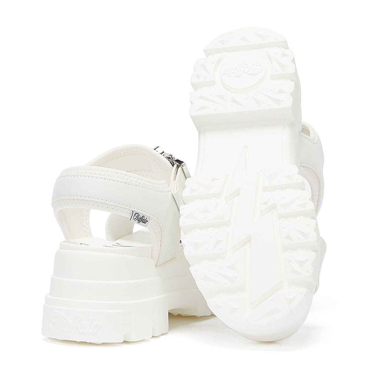 Buffalo Jojo Womens White Sandals