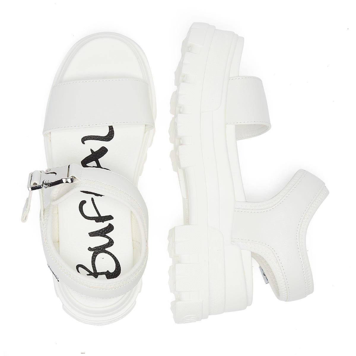 Buffalo Jojo Womens White Sandals