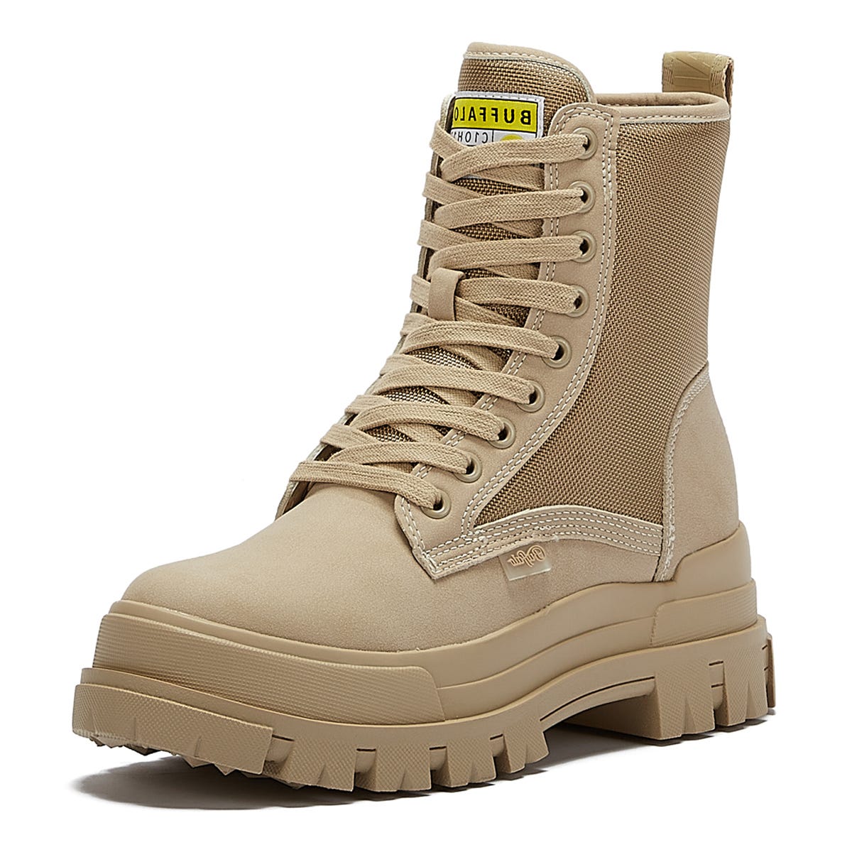 Buffalo Aspha Com2 Womens Cream Boots