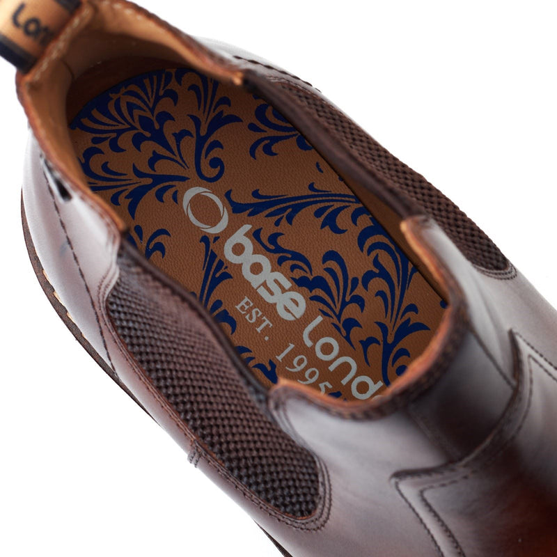 Base London Bloom Leather Men's Burnt Brown Boots