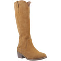 Hush Puppies Isabella Suede Women's Tan Heeled Knee High Boots