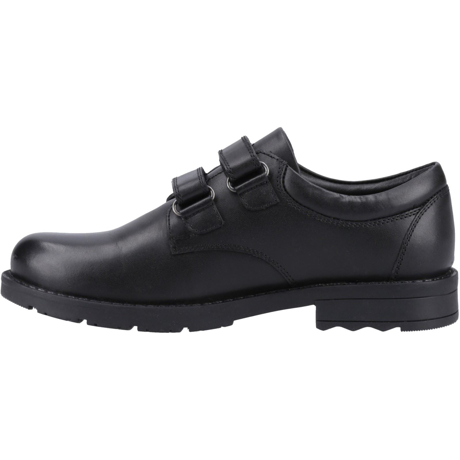 Hush Puppies Barry Senior Leather Boys's Black Shoes