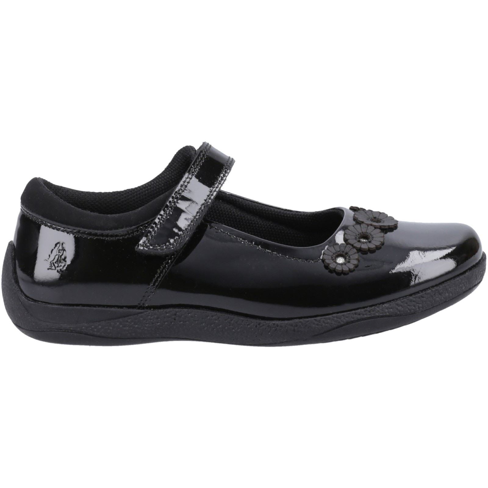 Hush Puppies Christina Patent Junior Leather Girls's Black Shoes