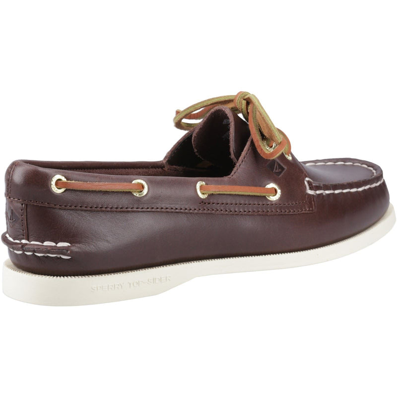 Sperry Authentic 2 Eye Leather Men's Brown Boat Shoes