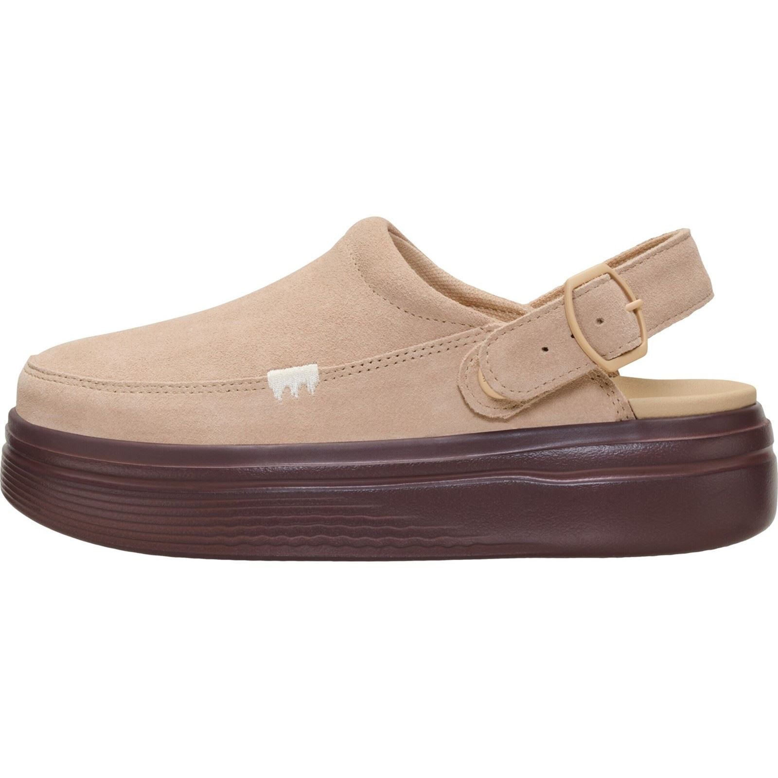 HEYDUDE Austin Lift Suede Women's Sesame/Multi Clogs