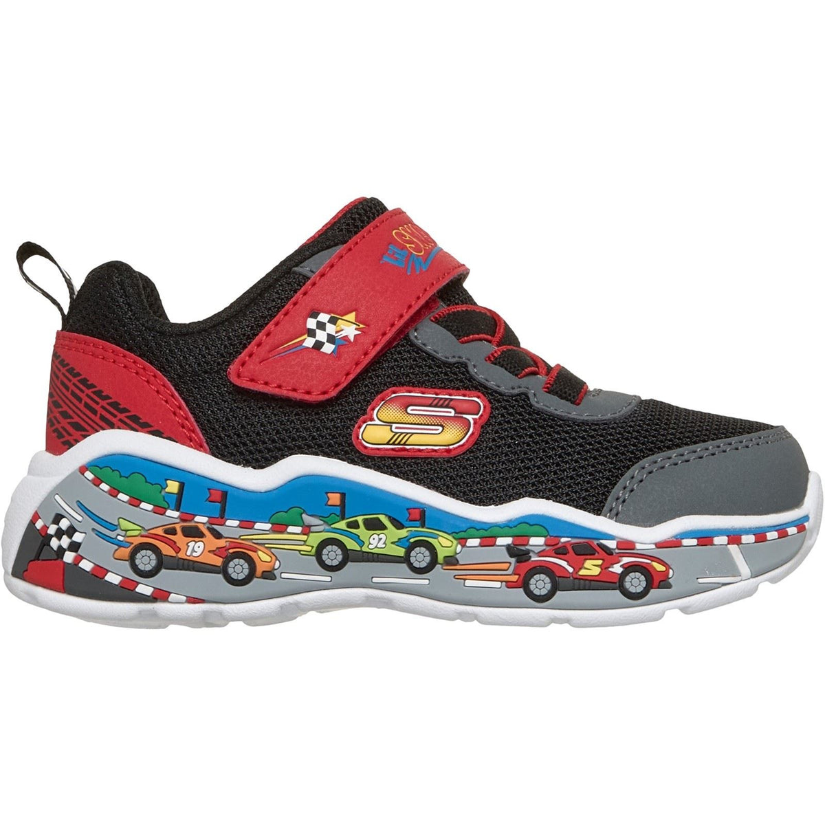 Skechers Play Scene Textile Boy's Black/Red Trainers