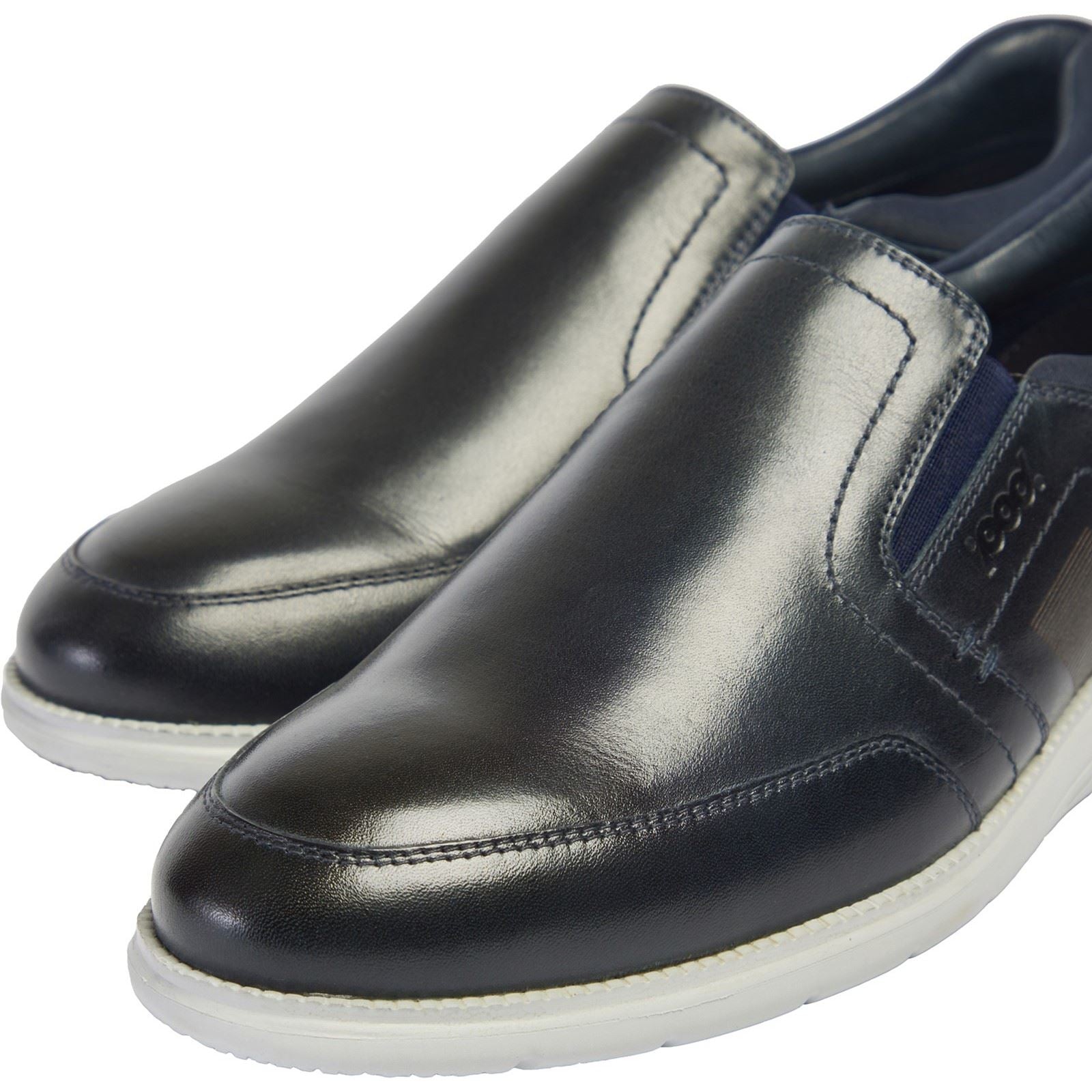 Pod Holden Leather/Textile Men's Navy Trainers