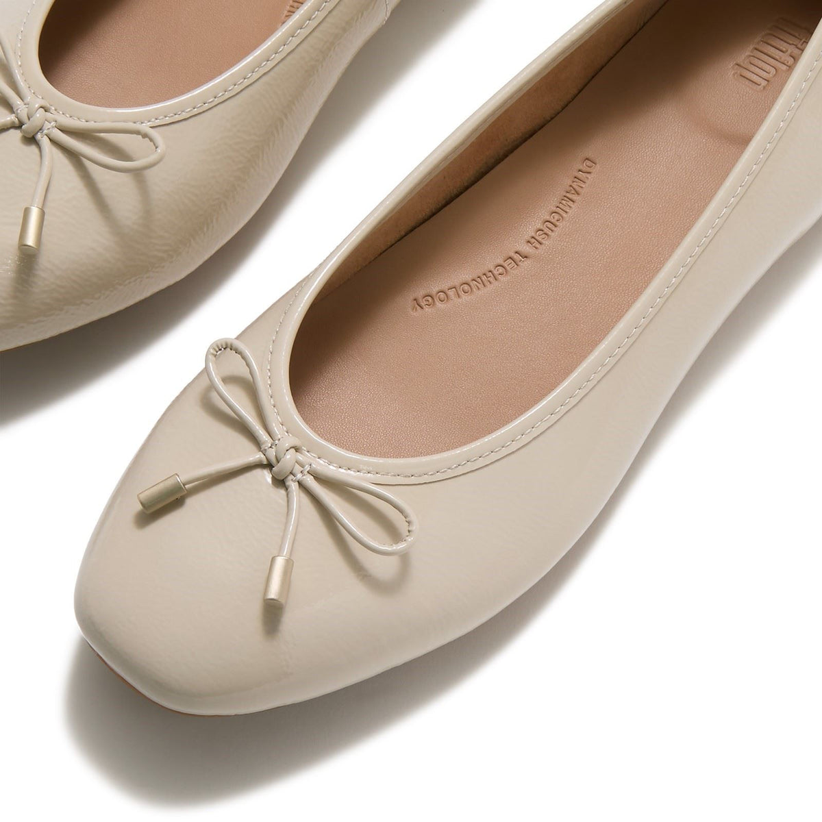 Fitflop Delicato Bow Leather Women's Hazy Taupe Flats