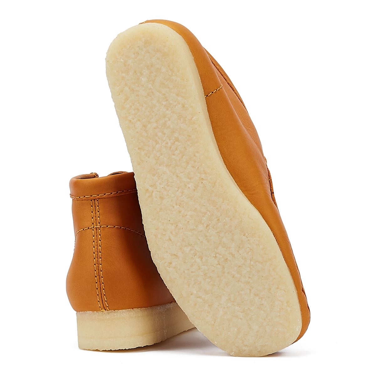 Clarks Originals Wallabee Mid Tan Leather Men's Orange Boots