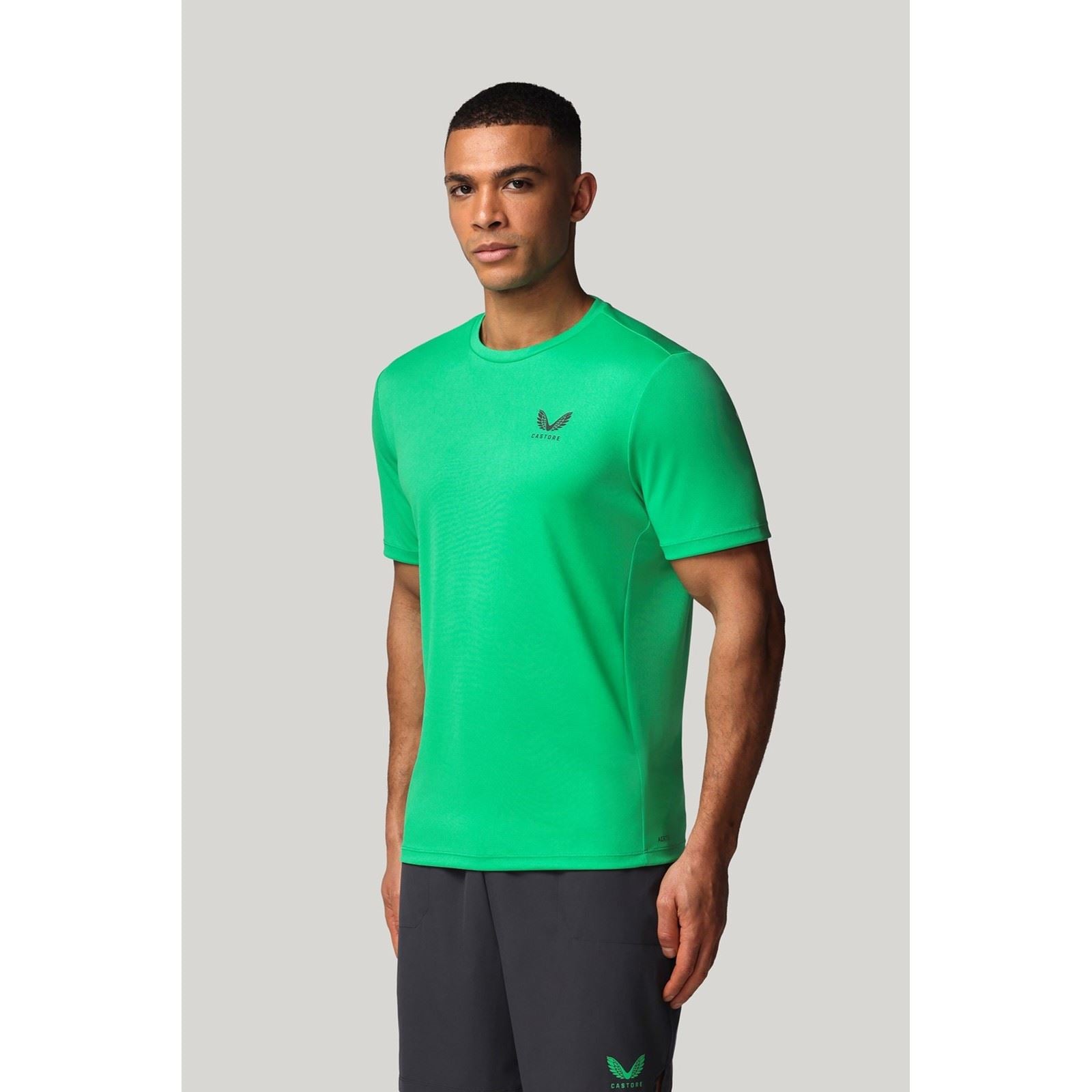 Castore Short Sleeve Polyester Men's Green Activewear T-Shirts