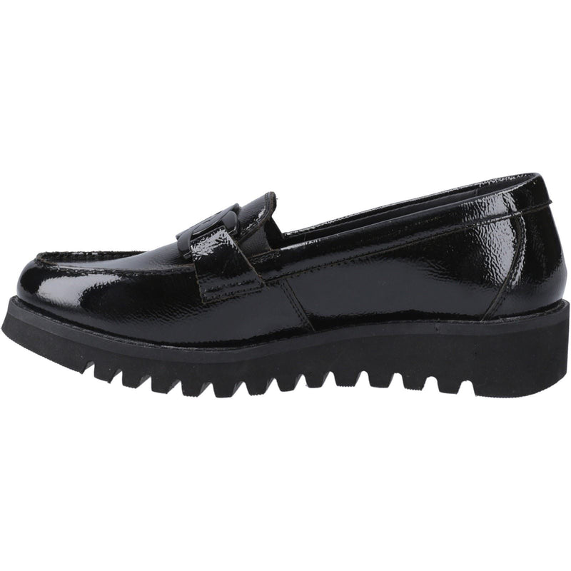 Hush Puppies Francis Loafer Patent Leather Girls's Black Loafers