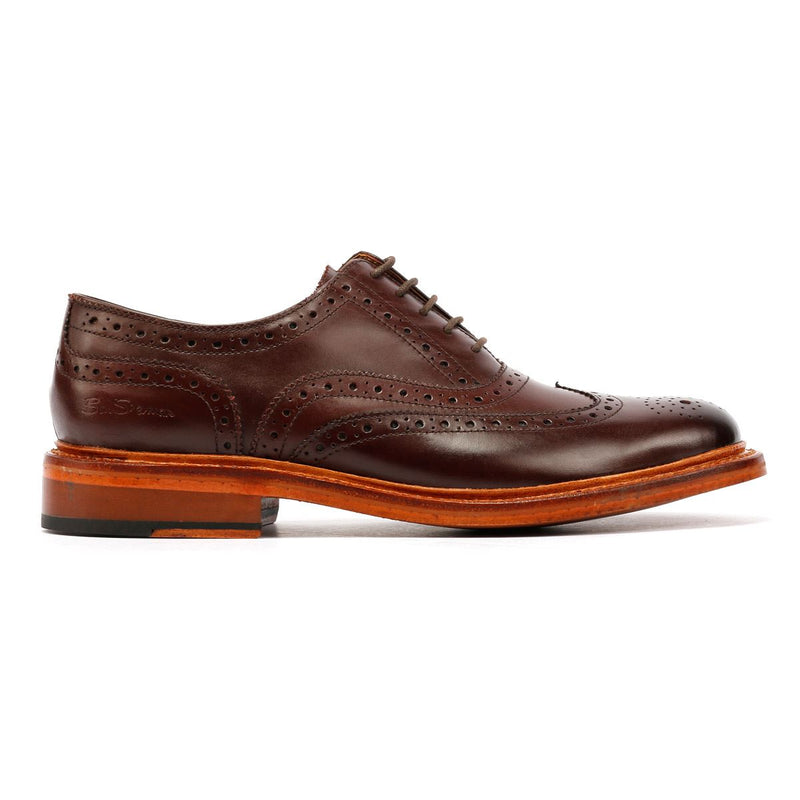 Ben Sherman Sugarman Brogue Leather Men's Mocha Lace-Up Shoes