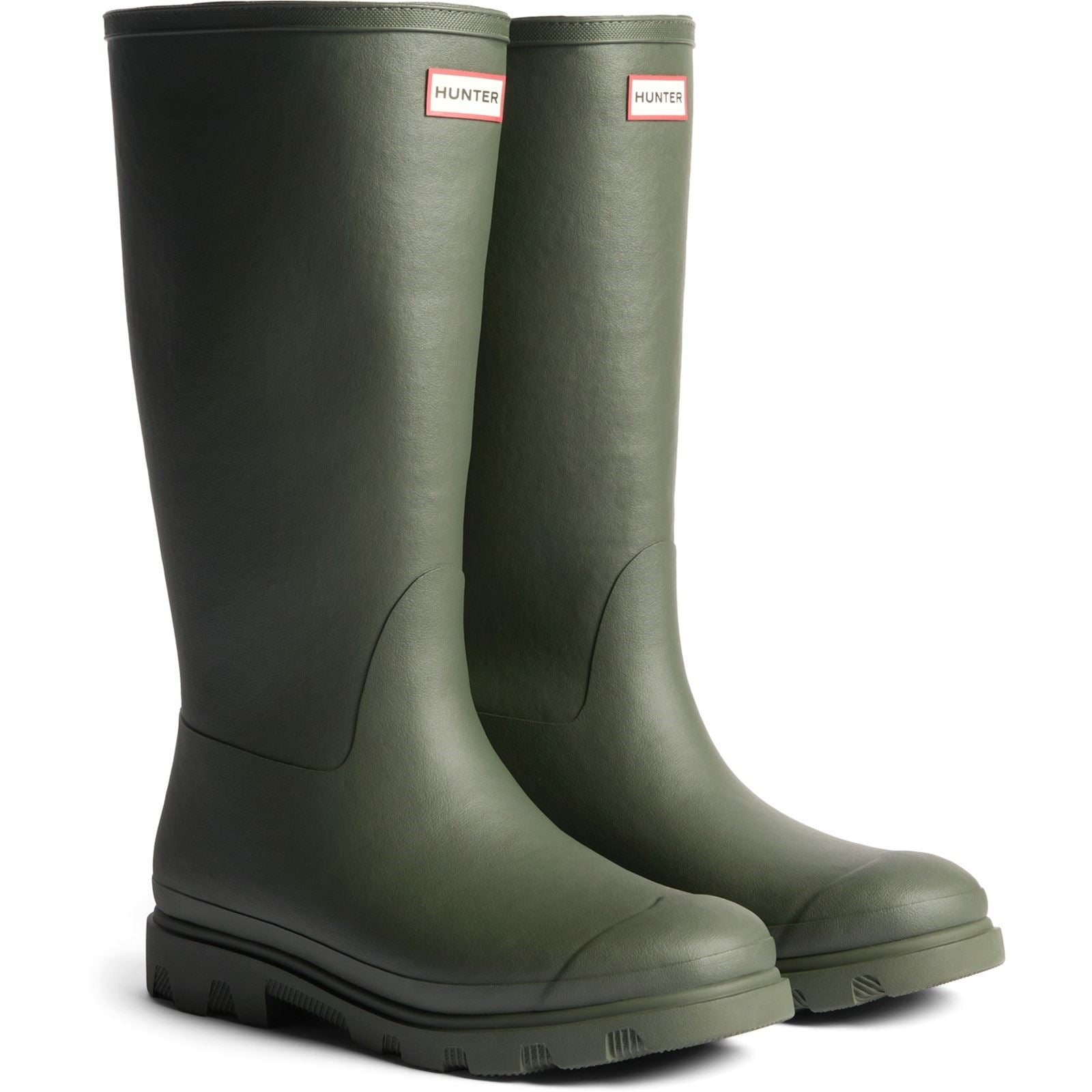 Hunter Downpour Tall Insulated Boot Rubber Men's Dark Olive Wellington Boots