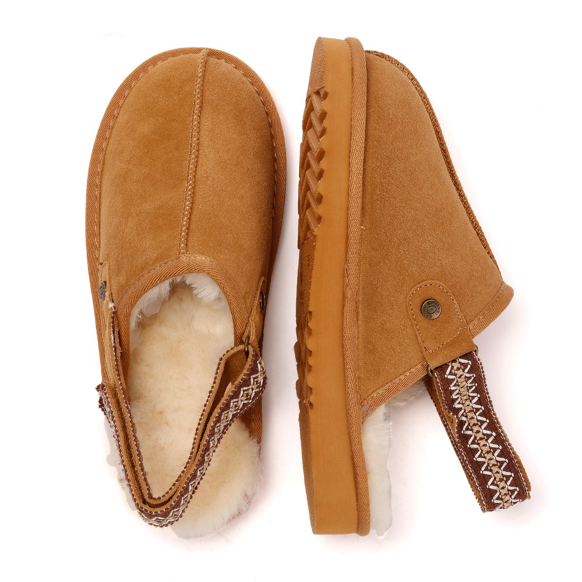 Osprey London The Constellation Suede Women's Tan Slippers