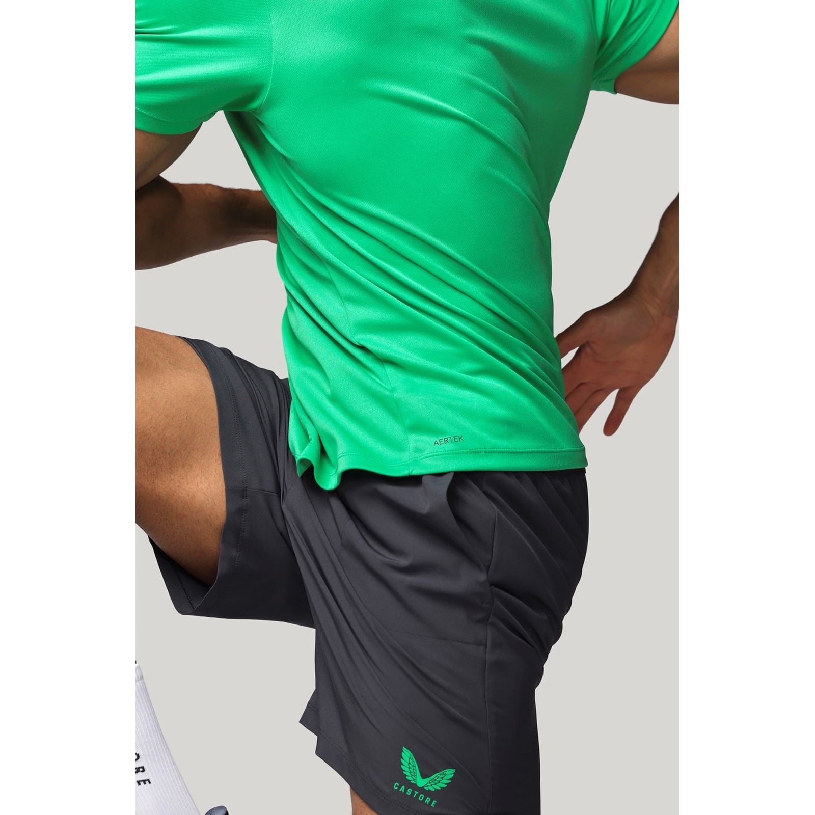 Castore Short Sleeve Polyester Men's Green Activewear T-Shirts