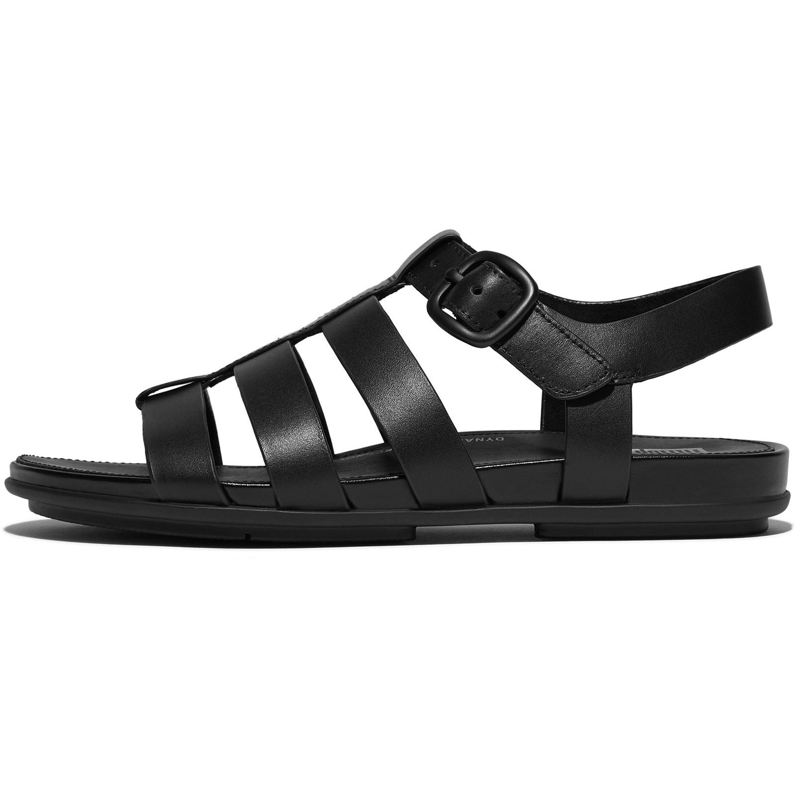Fitflop Gracie Fisherman Leather Women's All Black Sandals