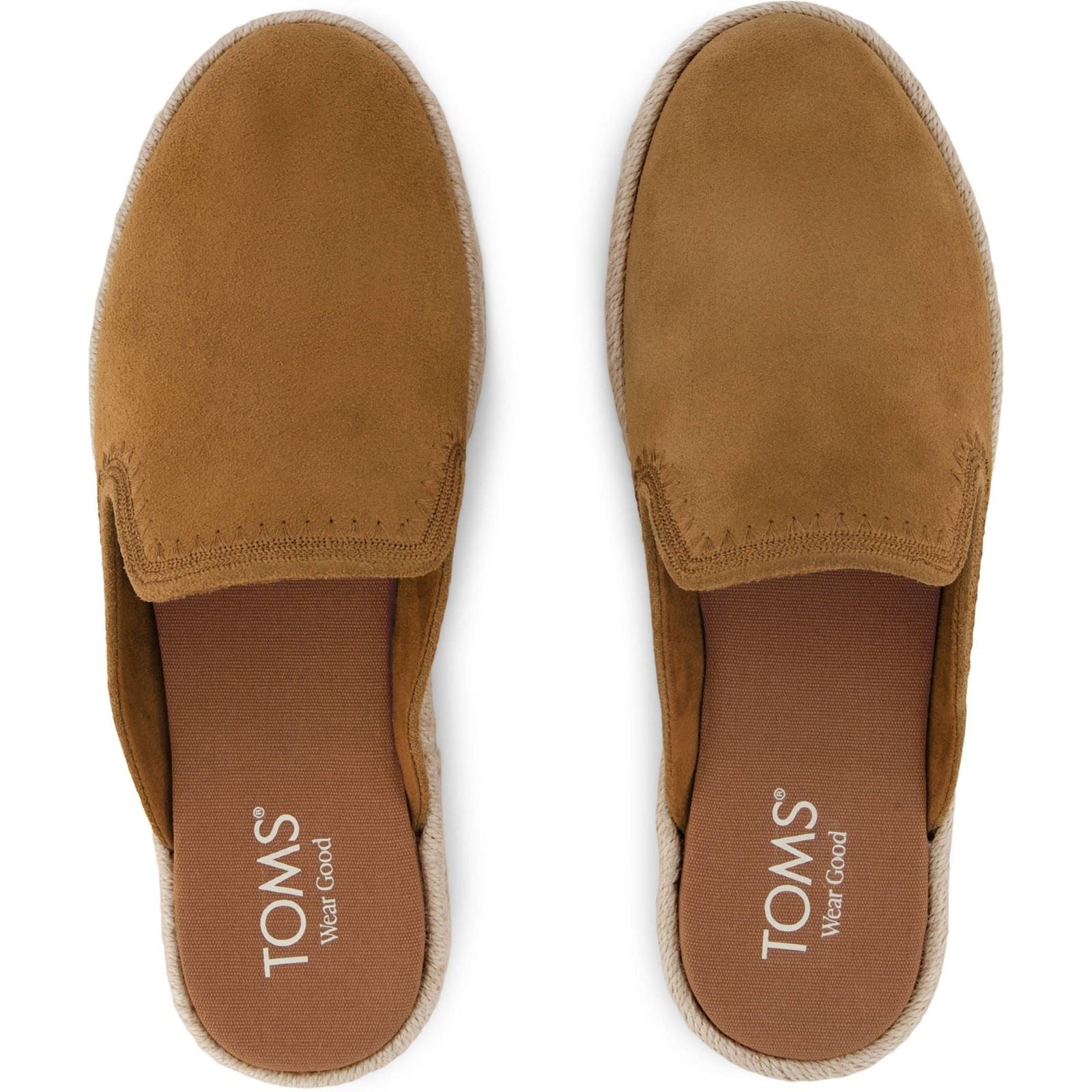 TOMS Santiago Leather Women's Brown Sugar Slippers