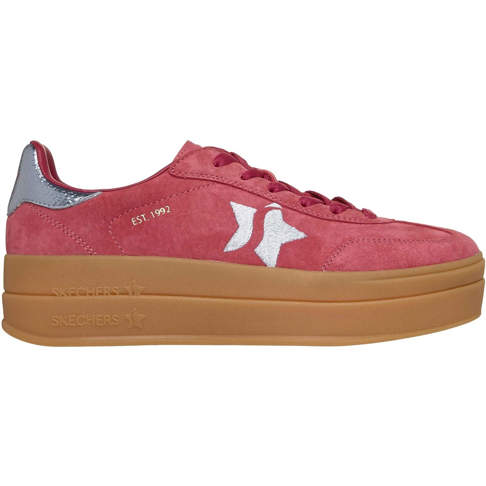 Skechers Academy Hi Elevated Essence Leather Women's Red/Blue Trainers