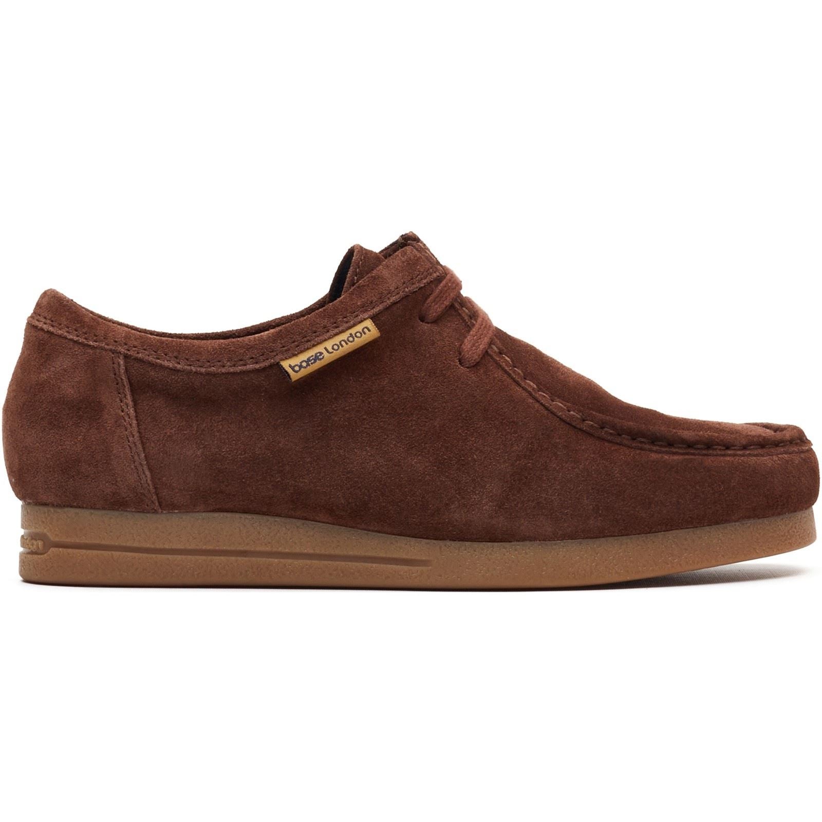 Base London Koko Lace Up Leather Men's Brown Moccasins Shoes