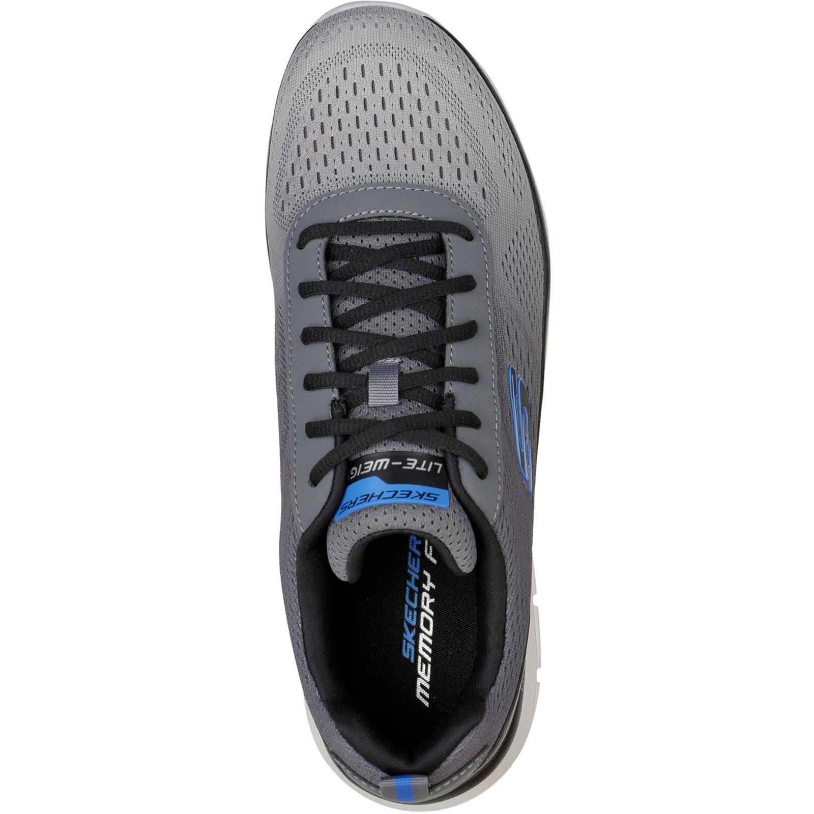 Skechers Track - Ripkent Textile Men's Charcoal Trainers