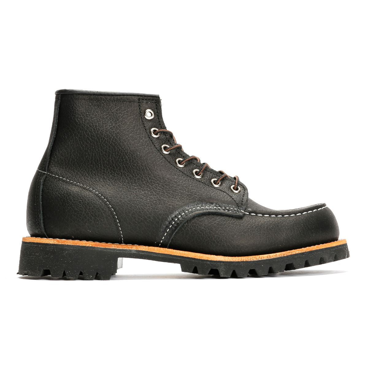Red Wing 2949 Roughneck 6" Moc Toe Work Leather Men's Black Boots