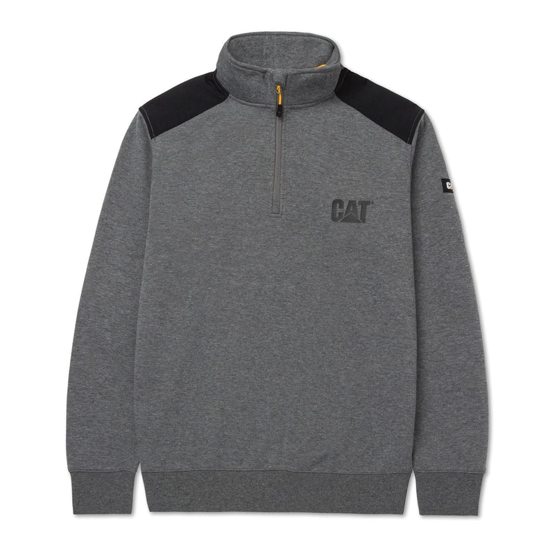 Caterpillar Essential 1/4 Zip Polyester Men's Grey Sweatshirt