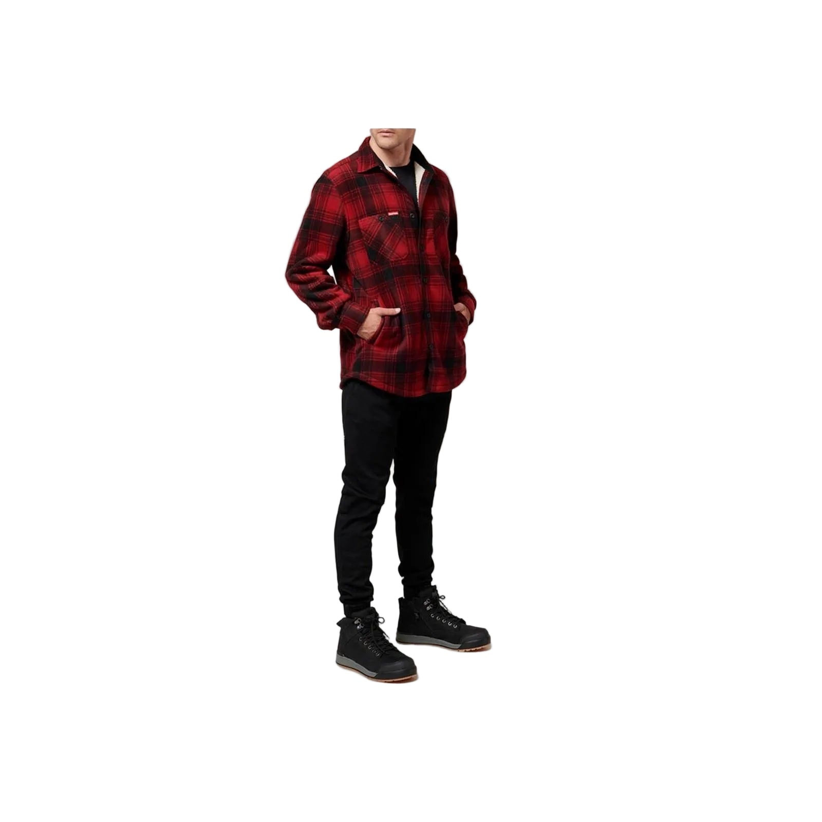 Hard Yakka Sherpa Men's Red Fleece Jacket