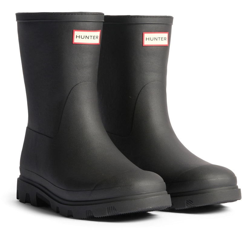 Hunter Downpour Short Insulated Boot Rubber Women's Black Wellington Boots