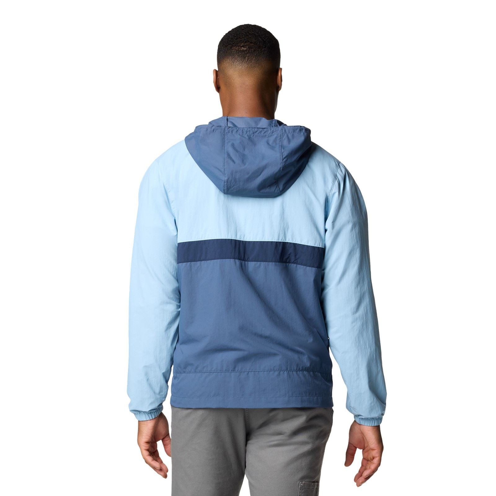 Columbia Spire Valley Hooded Windbreaker Men's Blue Windbreaker Jackets