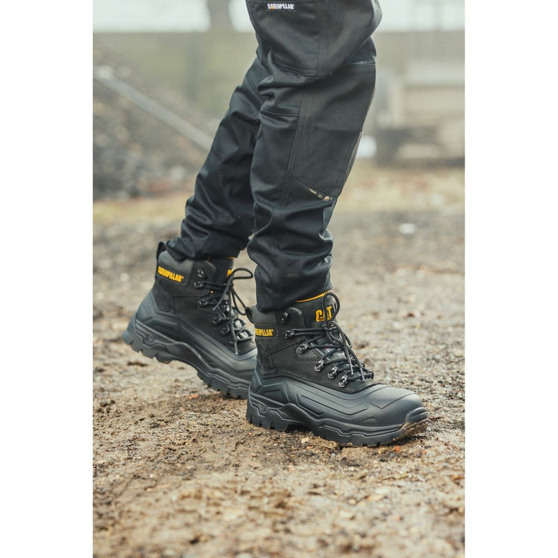 Caterpillar Typhoon SBH Rubber/Leather Black Safety Boots