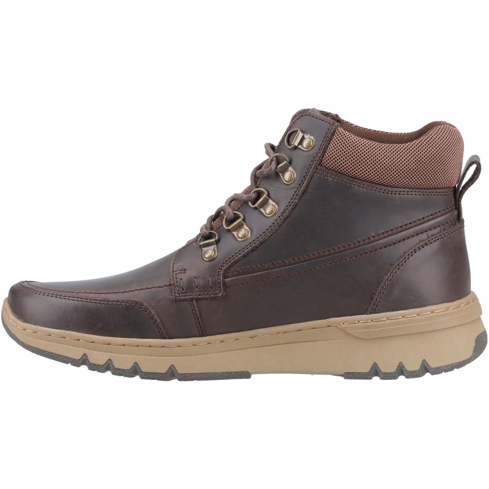Hush Puppies Nixon Leather Men's Brown Ankle Boots