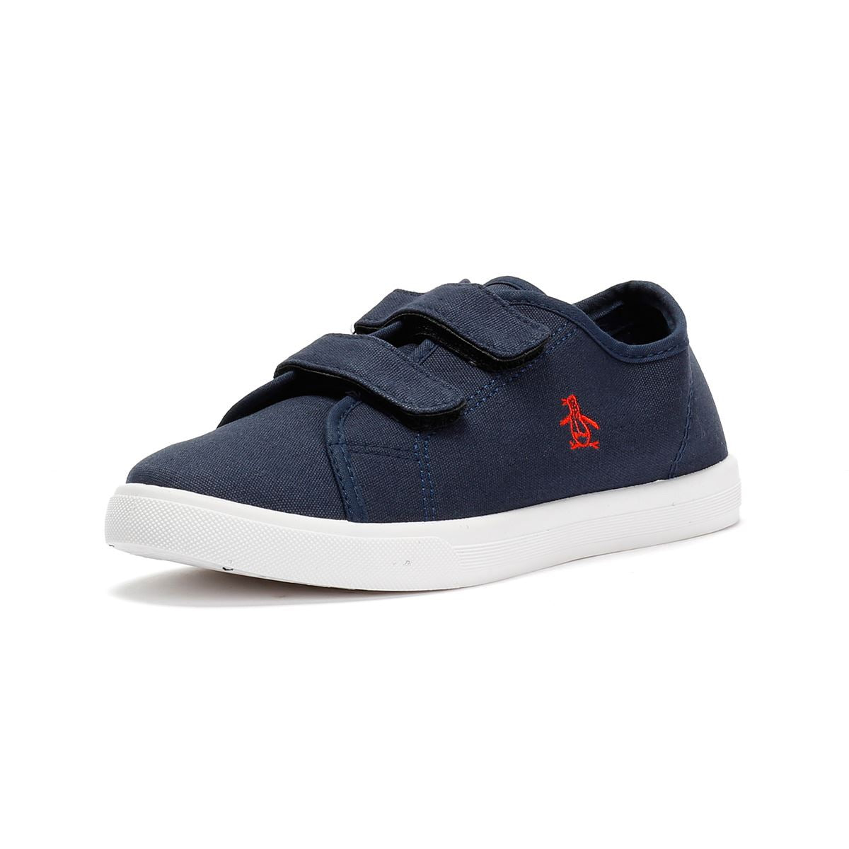 Penguin Junior Sparton Velcro Navy/Red Trainers