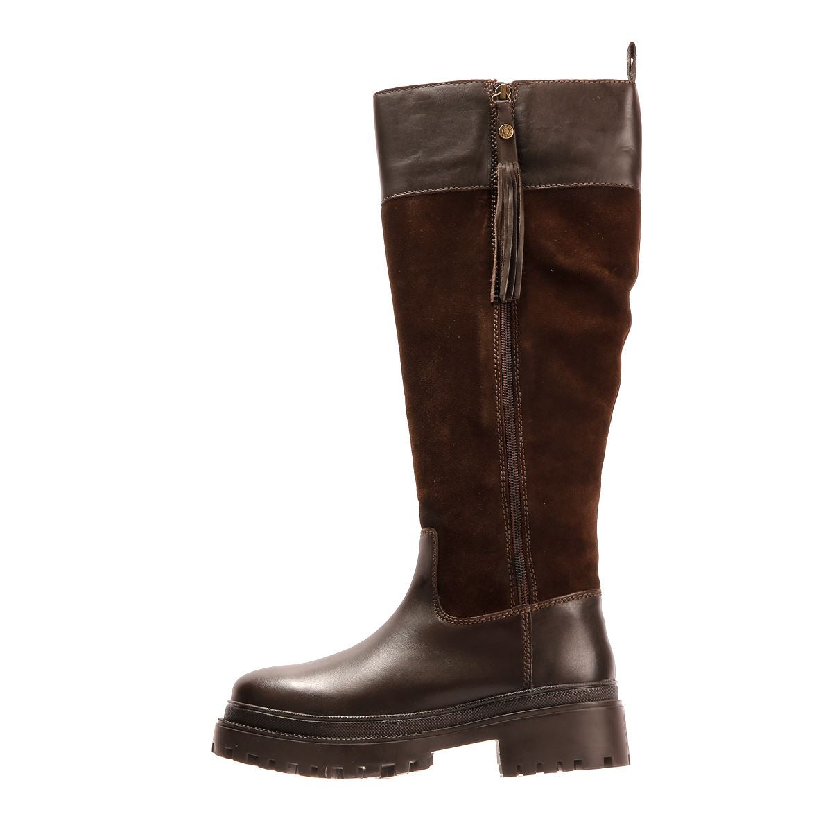 Osprey London The Bramble Tall Leather Women's Chocolate Burnish Boots
